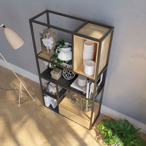 Modern Decorative SFKS006 Bookshelf 80x30x140cm Wood Standing Type for Living Room - Product Image 3