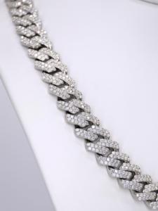 Elegancia Moissanite cadena cubana para hombres con Esmeralda y piedras de corte redondo personalizado Iced Out moda Hip Hop Streetwear joyería - Product Image 4