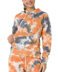 Conjunto de Sudadera con Capucha y Pantalones Deportivos con Logotipo Personalizado, Chándal para Mujer, Conjunto de Dos Piezas, Tie Dye, 100% Algodón - Product Image 6