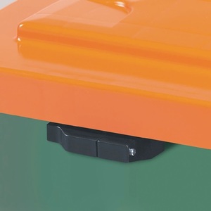 CRAEMER 210 L HD-PE Green/Orange Grit Container 210 L Plastic Storage Bin with L790xW605xH775 mm Dimensions Without Chute - Product Image 4