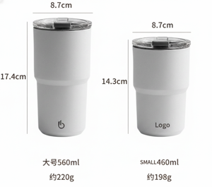 Vasos Térmicos Reutilizables <span class=keywords><strong>de</strong></span> Acero Inoxidable con Aislamiento al Vacío <span class=keywords><strong>de</strong></span> Doble Pared, 16oz/18oz, con Interior <span class=keywords><strong>de</strong></span> Plástico PP <span class=keywords><strong>de</strong></span> Grado Alimenticio, para Café - Product Image 2