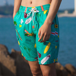 Short de bain de plage grande taille en polyester uni à sublimation OEM Short respirant à séchage rapide - Product Image 5