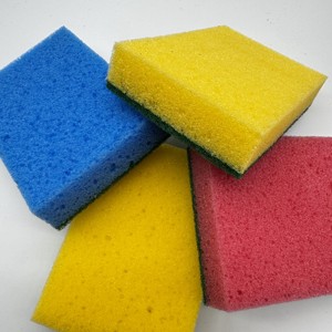 Casalina Antibacterial Perfumed Multi-Color Dish <b>Cleaning</b> Scouring Sea Sponge <b>Pads</b> Pack 2 12.5x9x3cm Antibacterial <b>Pads</b> - Product Image 1
