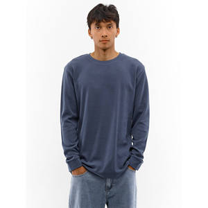 Camiseta de Manga Larga para Hombre, Diseño de Logotipo Personalizado OEM, Estilo Moderno, 100% Algodón, Cuello Redondo, Corte Holgado, Ecológica - Product Image 2