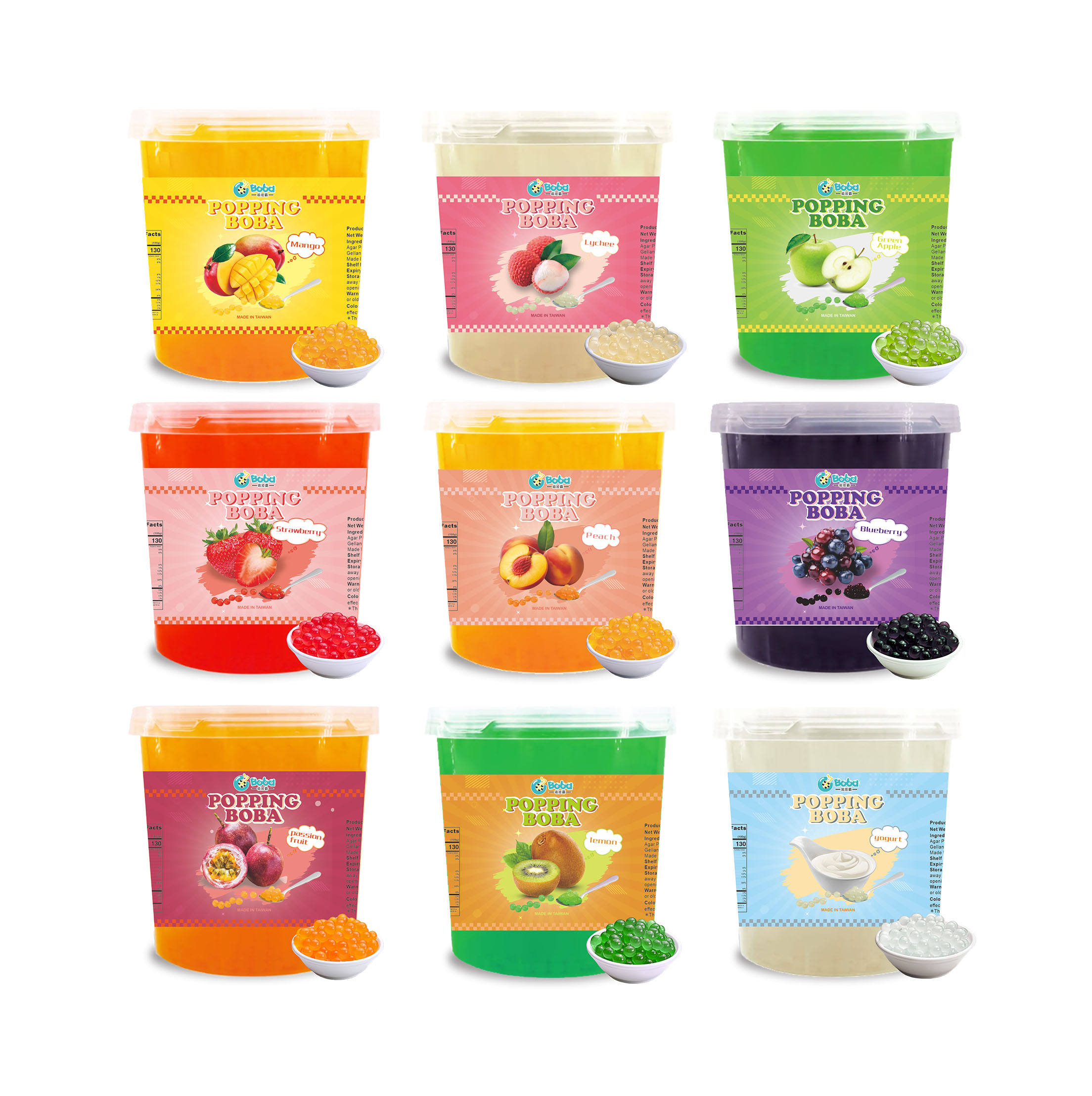 Fruit Boba Balls Sweet Treats for Bubble Tea More