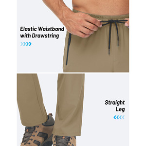 Custom <b>Men's</b> Straight Knitted <b>Stretch</b> Eco-Friendly Breathable Casual Sweatpants with Zipper Pockets 100% Cotton Fabric - Product Image 6