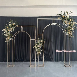 Hot Wedding Props Iron Screen Wedding Stage Layout Gold <strong>Metal</strong> <strong>Arch</strong> Welcome Area Decorative Background <strong>Frame</strong> - Product Image 6