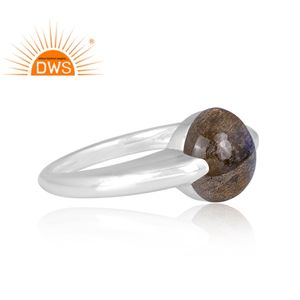 Meilleures ventes Bague en argent sterling fin avec pierres précieuses en labradorite naturelle Fabricant de bijoux personnalisés - Product Image 3