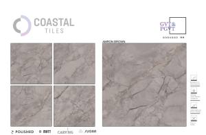 Carreaux en porcelaine émaillée Amron Beige de haute qualité, grade AAA, 600x600 mm, entièrement polis, brillants, résistants aux acides, antidérapants - Product Image 3