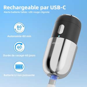 Afeitadora Eléctrica Recargable Compacta y Mini, Afeitadora Eléctrica Inalámbrica Portátil a Prueba de Agua para Hombres y Mujeres, para el Hogar y Viajes - Product Image 6
