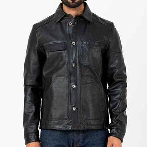 Chaqueta de Cuero Vacuno Original Personalizada de Alta Calidad, Chaqueta Negra de Cuero Premium para Hombre, Marca de Moda, Nueva, Estilo Otoñal con Cierre y Cuello Alto - Product Image 5