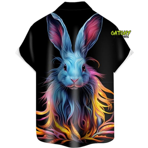 เสื้อฮาวายชาย CATCHY GEARS ผ้าสแปนเด็กซ์/โพลีเอสเตอร์ ทวิล แขนสั้น ลายทาง ติดกระดุม ใส่ไปชายหาด ฤดูร้อน สไตล์ทรอปิคอล ระบายอากาศได้ดี แห้งเร็ว - Product Image 2