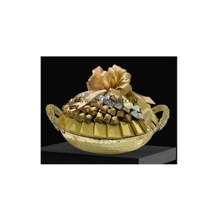 Conception standard Bol à chocolat décoratif en métal Poli miroir Métallique OEM Vaisselle personnalisée Dessert Bol à chocolat Vente - Product Image 4