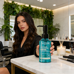 น้ำมันบำรุงหนังศีรษะยูคาลิปตัสมิ้นท์สำหรับการเจริญเติบโตของเส้นผม ช่วยให้ผมหนาขึ้น น้ำมันใส่ผมเนื้อบางเบาผสมอาร์แกน โจโจบา วิตามินอี - Product Image 1