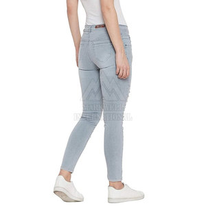 Diseñe sus propios pantalones vaqueros ligeros para mujer, gran oferta, pantalones vaqueros ajustados de mezclilla hechos para mujer - Product Image 4