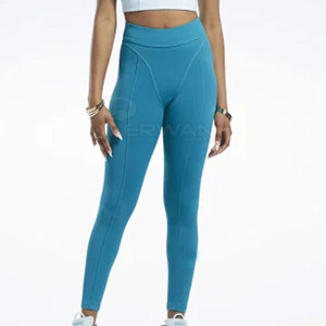 Best Selling Customized Women Yoga <b>Leggings</b> Elastic Waist Solid <b>Pattern</b> High Quality Quick Dry Breathable Spandex/Polyester - Product Image 1