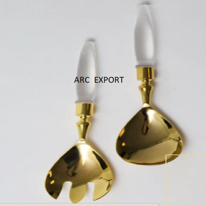 Ensemble de couverts en argent de luxe moderne, couverts en métal décoratifs fantaisie, service pour la nourriture, couverts en argent, cuillère et fourchette - Product Image 2