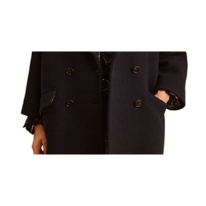 Cappotto Doppiopetto Sarah da Donna Gerard Darel Blu Taglia 1 con Fodera in Lana, Collo in Pelliccia Tinta, Bottoni, Disponibile anche nelle Taglie XS e XL - Product Image 3