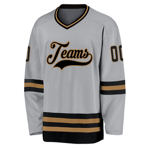 Customized White <b>Green</b> Royal <b>Lace</b> Neck Ice Hockey Jersey OEM Service 100% Polyester Quick Dry Breathable Custom Team Name - Product Image 3
