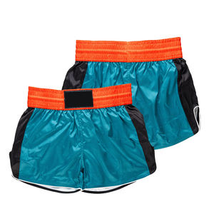 Pantalones Cortos de Muay Thai Transpirables y Elásticos, Logotipo Personalizado en la Parte Delantera, Color Sólido, Secado Rápido, Tela Satinada, para Hombre Adulto, Boxeo - Product Image 3