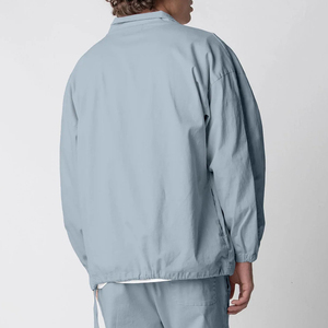 Oem Personnalisable Haute Qualité Hoodies Unisexe Nylon Quarter Zip Bleu Clair Cache Cuff Luxury Hoodies Street Wear - Product Image 3