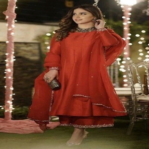 Indian floral Wedding <b>Dress</b> Collection for Women With Heavy Embroidered Work 3D flower work Partywear Heavy Net Salwar Kameez - Product Image 4