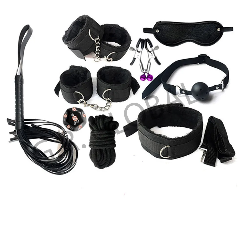 Sex Shop Products 7PC BDSM Bondage restraint Kit di vendita caldo in pelle giocattoli Set per SM Game Women Men