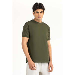 Camiseta de Hombre Personalizada Ecológica Verde con Serigrafía Frontal, 100% Algodón, Cuello Redondo, Corte Regular, Proveedor OEM con Logotipo Personalizado - Product Image 1