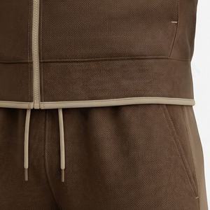 Survêtements en molleton pour hommes très vendus, vêtements de sport athlétiques, sweat à capuche zippé, pantalon de jogging, surdimensionné, deux pièces, vêtements de sport - Product Image 5