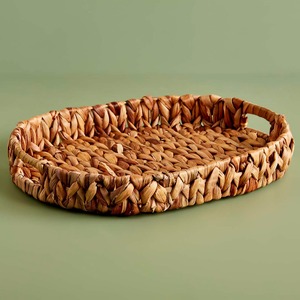 Bandeja ovalada de jacinto de agua, contenedor de almacenamiento, bandejas decorativas para servir, de un productor de Vietnam. - Product Image 3