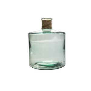 Jarrón de cristal y cristal estilo francés de 26 cm con elegante pieza decorativa de caña - Product Image 1