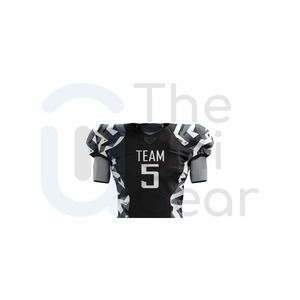 Nuevo diseño, nuevos uniformes de fútbol americano de color para equipos, camisetas y pantalones deportivos, venta al por mayor, ropa de fútbol negra transpirable - Product Image 2