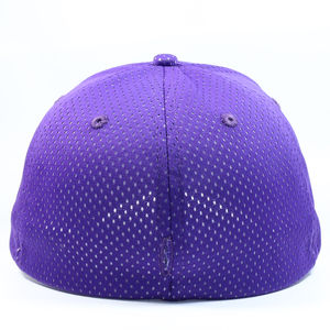 Gorra de béisbol púrpura de poliéster 2025 de alta calidad al por mayor 100% logotipo personalizado deportes elásticos ajustados sombrero a granel para playa lona alta - Product Image 4