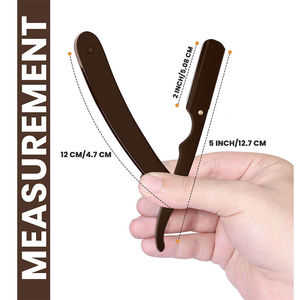 Rasoir de sécurité professionnel de luxe Kaamir Instruments pour rasage humide avec lame en acier inoxydable de qualité supérieure et manche en acier inoxydable pour hommes - Product Image 5