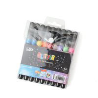 Ensemble de stylos marqueurs permanents à paillettes vibrantes de la marque JP, pointes fines, projets artistiques pour enfants, classe, non effaçables, fabriqués en Chine, modèle JP-208-18