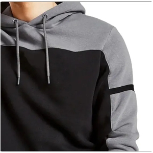 Sweat à capuche sport de rue en molleton double couche 100% coton respirant uni de couleur unie pour homme avec logo personnalisé, taille plus - Product Image 4