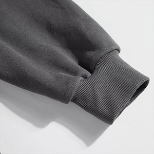 OEM High Street Hommes Hiver Oversize Heavyweight Style Hip Hop avec poches zippées et motif solide personnaliser Bouton Sweat à capuche - Product Image 4