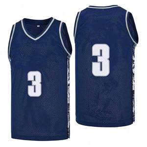 Maillot de basket-ball personnalisé avec patchwork, numéro cousu, maille respirante en polyester, uniforme de sport d'été, séchage rapide, taille plus, équipe - Product Image 2