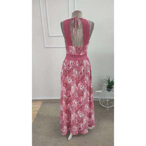 ชุดเดรสยาวลายลูกไม้พร้อมลายปัก รุ่น Kadin Ip Askili Beli Ve Sirti Dantelli, 36365 - สีชมพู - Product Image 6