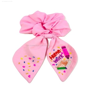 Trending Beaded Scrunchies Accesorios para el cabello Cuentas a mano Bordado a mano personalizado Cuentas Scrunchies - Product Image 5