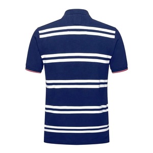 เสื้อโปโลผ้าฝ้าย100% สำหรับผู้ชายเสื้อโปโลผ้าฝ้ายลายทางดีไซน์ใหม่โลโก้ออกแบบได้เองสวมใส่ในฤดูร้อนเสื้อโปโลทรงสูงสำหรับผู้ชายเสื้อ2024ลำลองไม่มีลวดลาย - Product Image 5