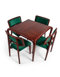 Table à manger rectangulaire en bois massif moderne, durable et écologique avec 4 chaises – Ensemble de meubles pour la maison - Product Image 3