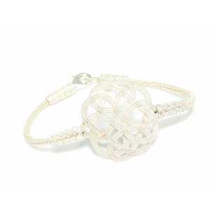 999 Sterling Silver Kazaziye <b>Love</b> Knot Tennis <b>Bracelet</b> White Fashion Accessory - Product Image 2