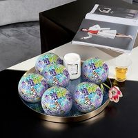 Aaliyan Impex AI-MB-07 Boules de verre en mosaïque modernes, sphères élégantes, centre de table, décoration de la maison, fête de Noël, cadeaux