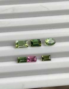 ทัวร์มาลีนธรรมชาติทรงเหลี่ยม 6 ชิ้น ชุด ทัวร์มาลีนทรงบาแก็ตต์และทรงรีธรรมชาติ - Product Image 3