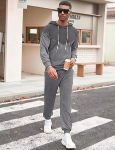 Conjunto Deportivo de Algodón 100%, Estilo Urbano, Ligero, con Capucha, Cierre con Cordón, Invierno, Ecológico, Lavado a la Piedra, Estampado - Product Image 5