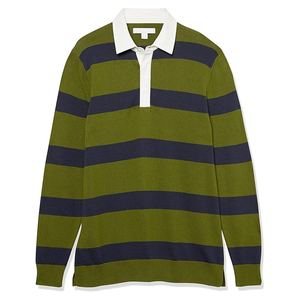 Pull tricoté respirant d'hiver pour hommes avec col rabattu 100% coton ODM approvisionnement logo personnalisé imprimé - Product Image 6