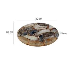 Sceau en agate poli artisanal, décoration de luxe pour la maison, motif floral religieux, résine, couleur personnalisée, haute qualité, pour table - Product Image 3