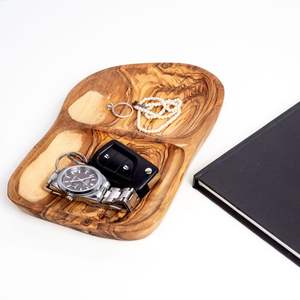 Plateau à bijoux en bois avec finition polie, fait à la main, décoratif, en provenance d'Inde - Product Image 3