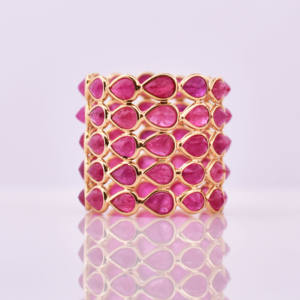 Anillo de Eternidad con Rubí Natural en Oro de 18K, Ligero, Personalizable en 14K, 10K, 9K - Product Image 3